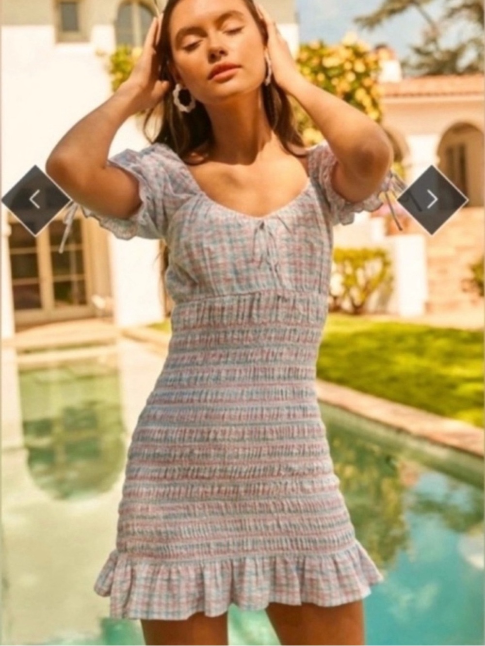 Sugar Lips Finders Gingham
Smocked Mini Dress - Picture 2 of 16